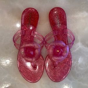 Chanel jelly flip-flops